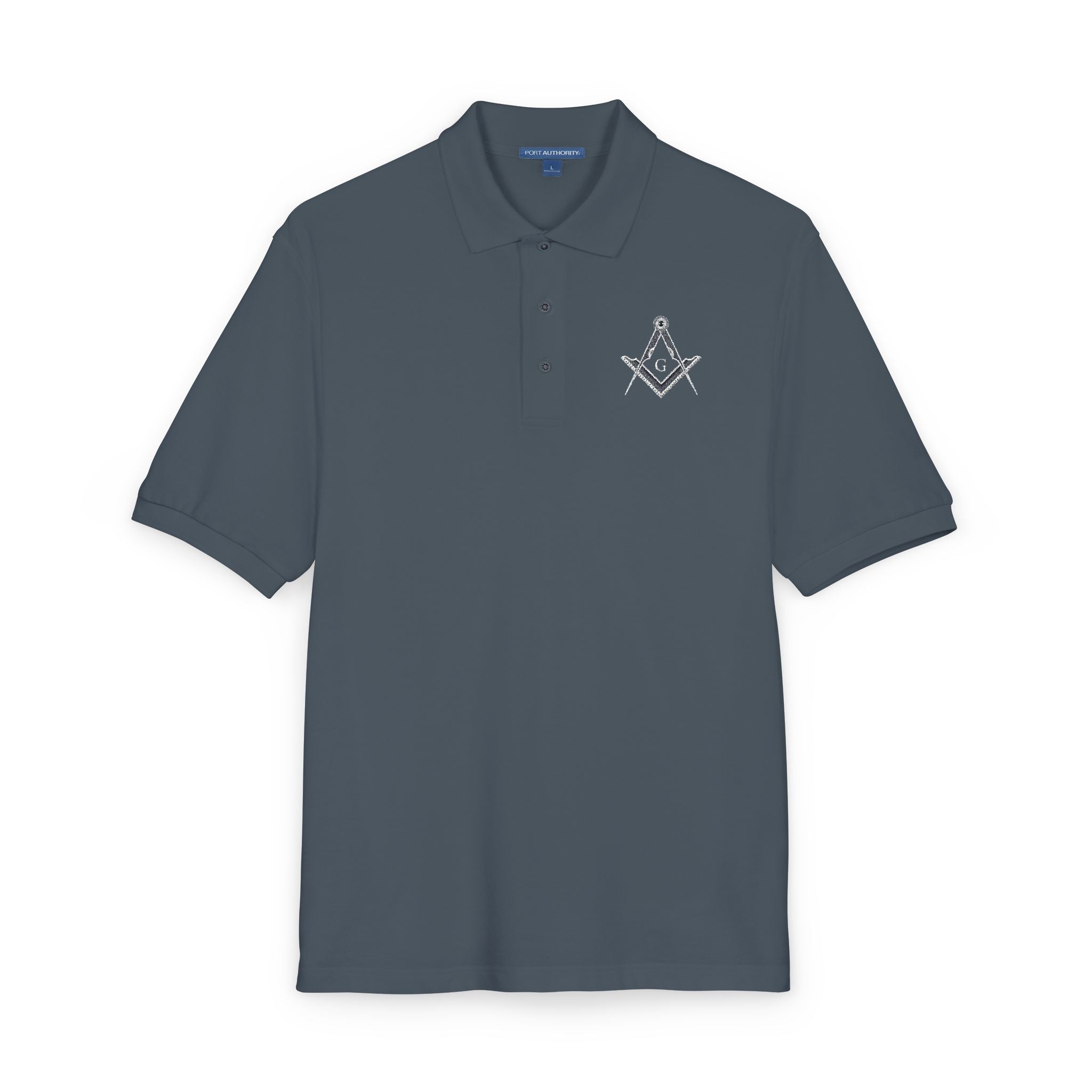 Embroidered Masonic Square & Compass Polo