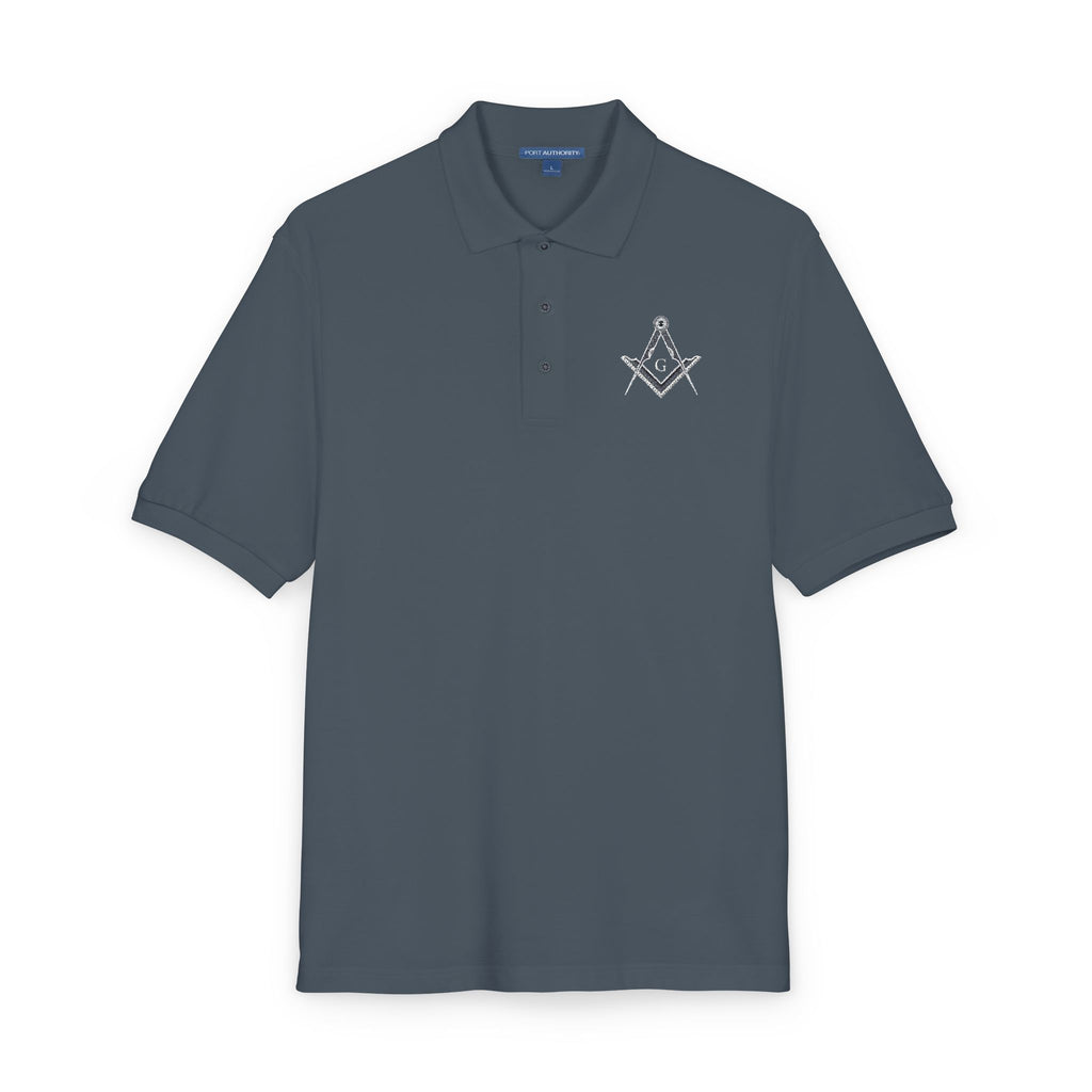 Embroidered Masonic Square & Compass Polo