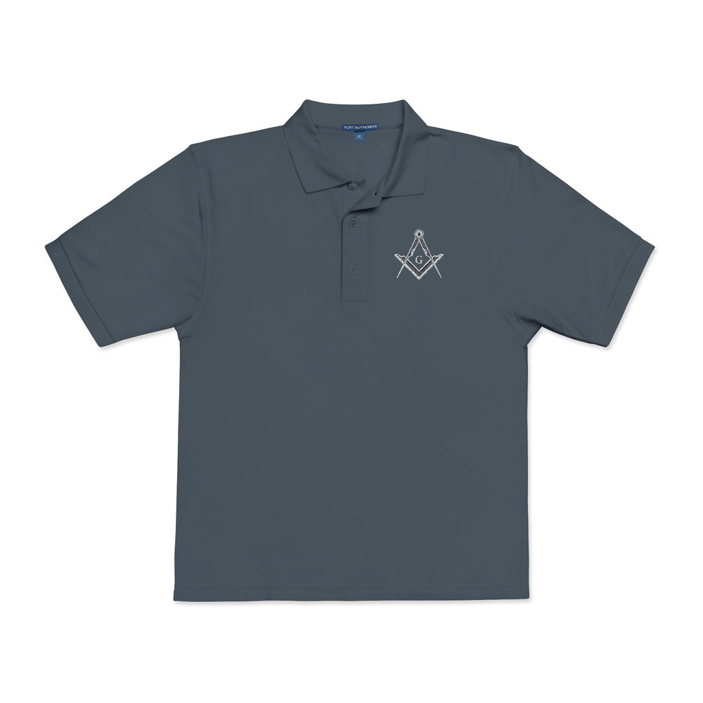 Embroidered Masonic Square & Compass Polo