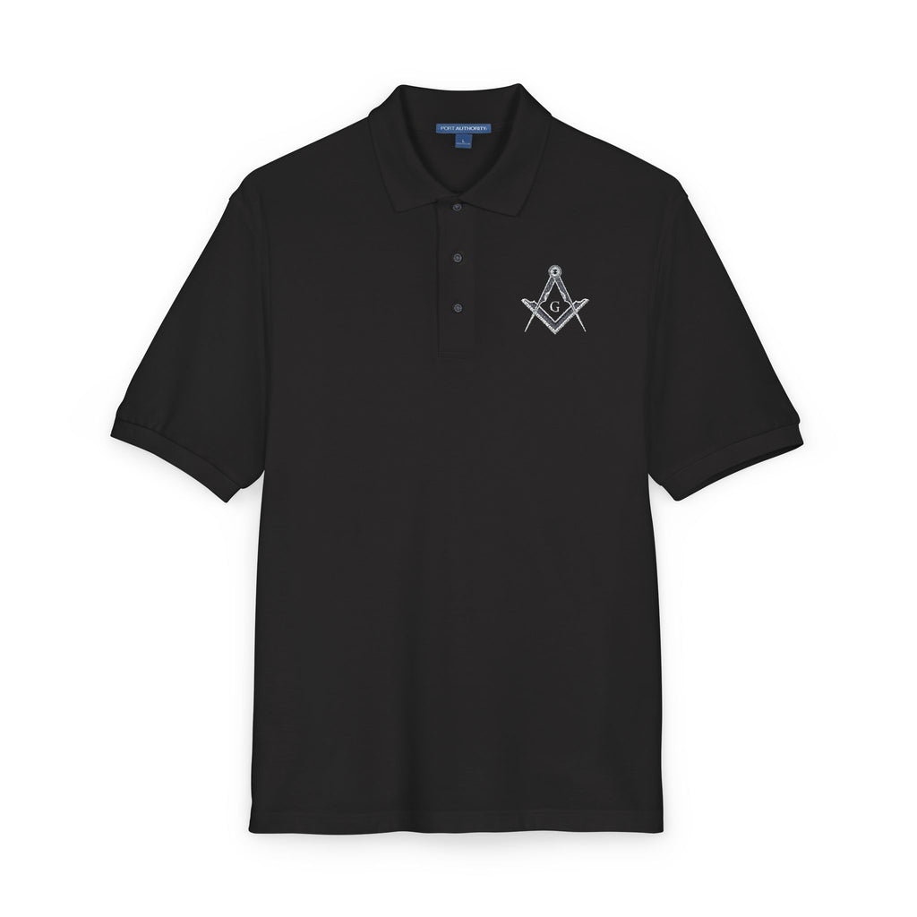 Embroidered Masonic Square & Compass Polo