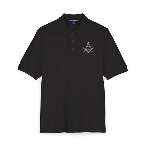 Embroidered Masonic Square & Compass Polo