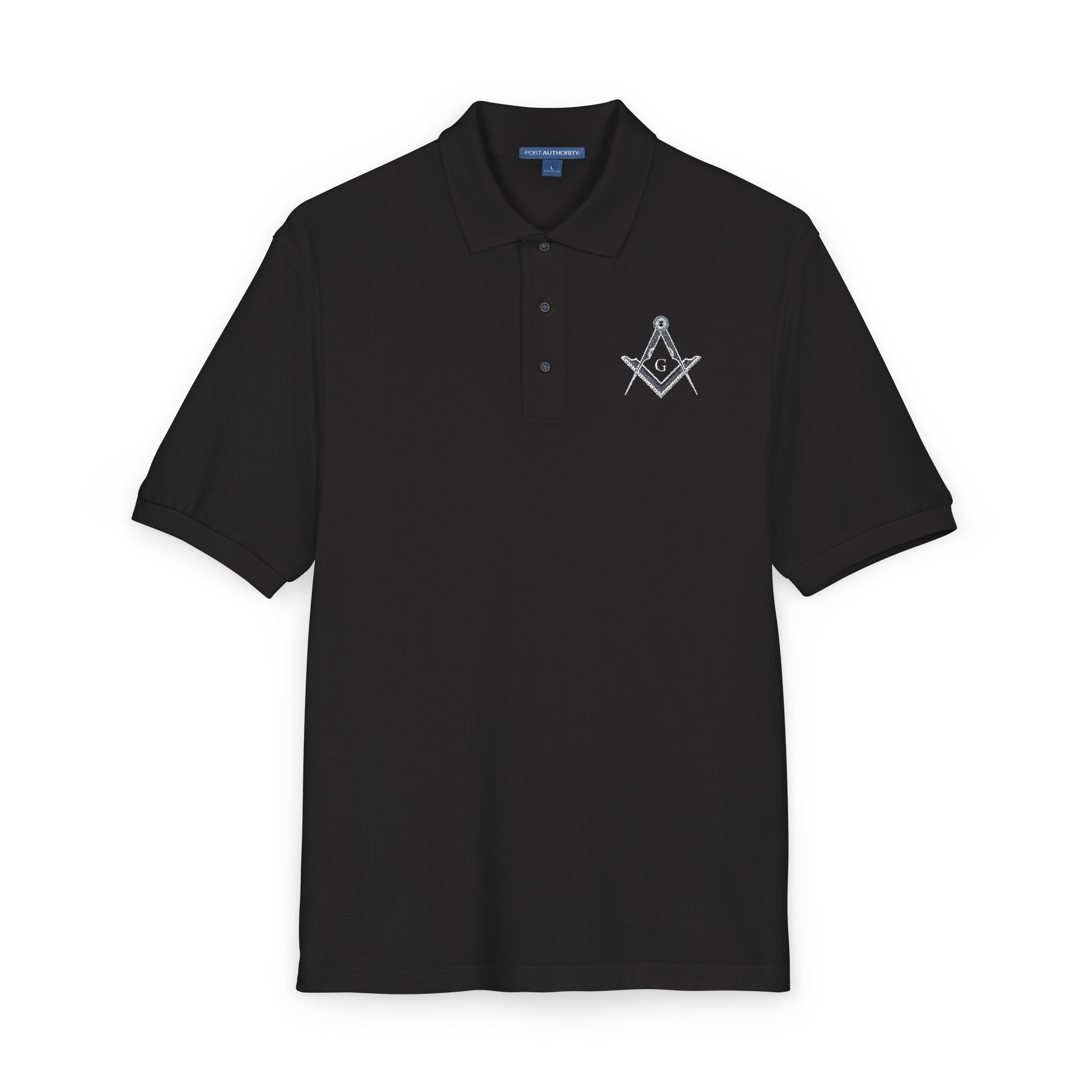 Embroidered Masonic Square & Compass Polo
