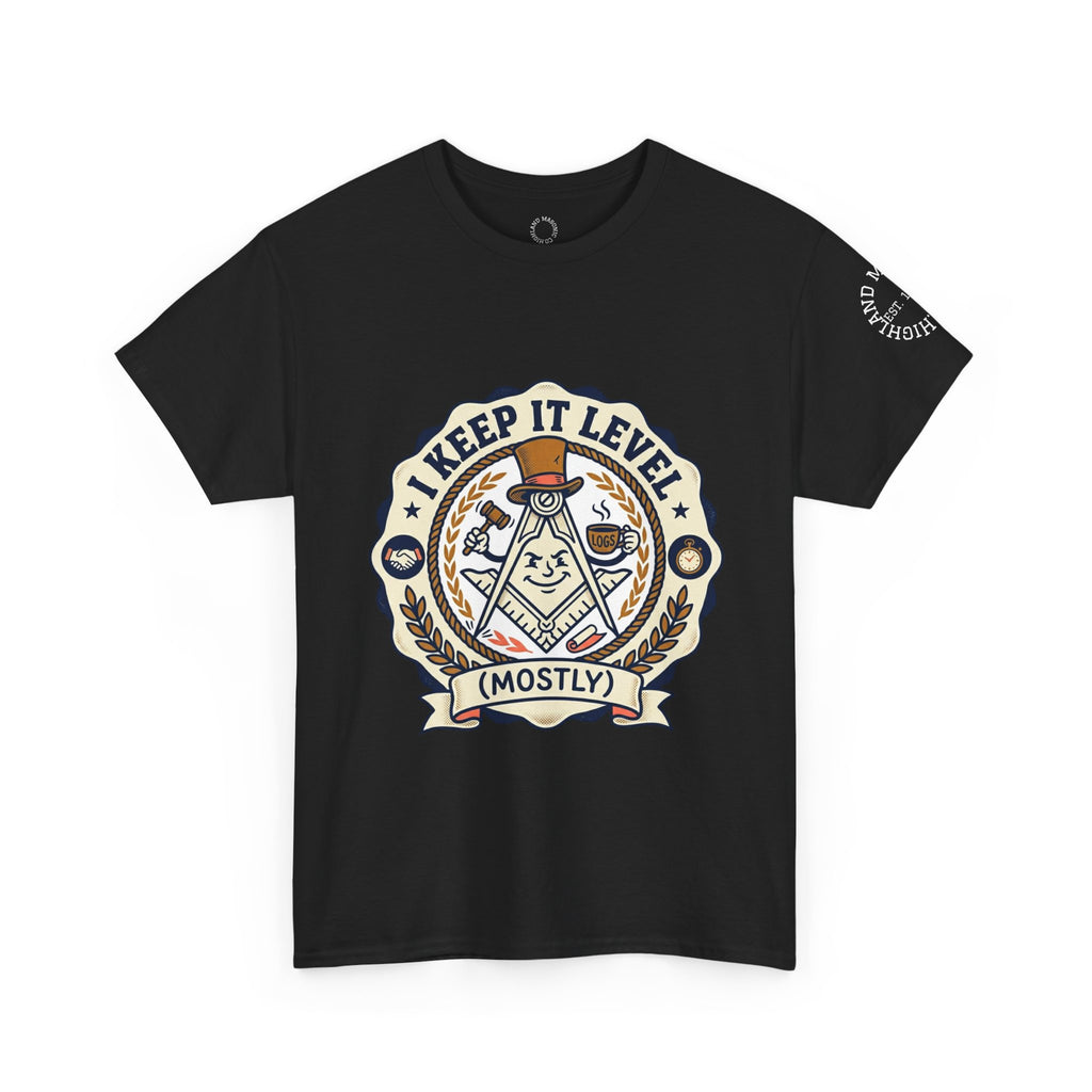 Keep It Level (Mostly) T-Shirt — Funny Pyramid Playing Card Graphic Tee