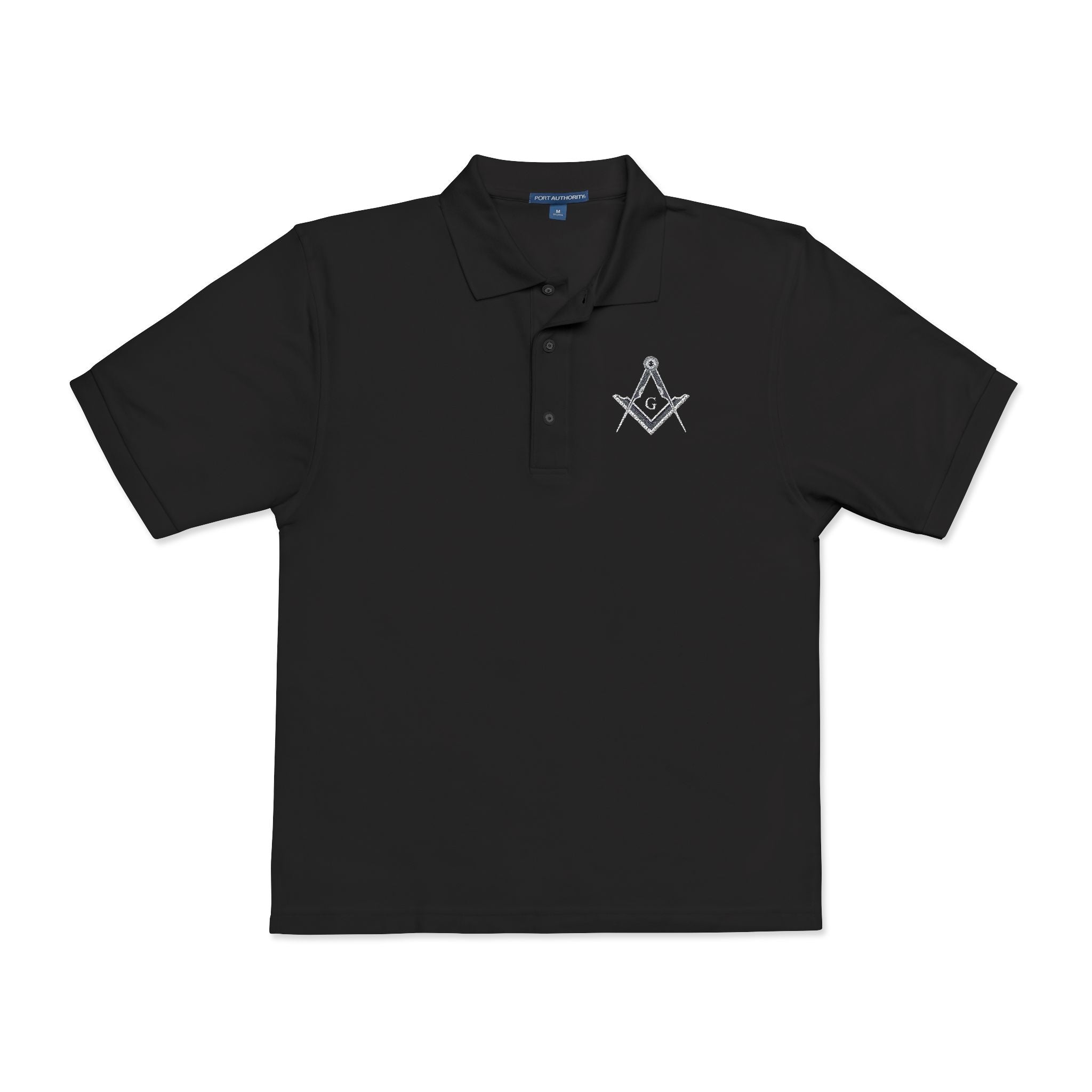 Embroidered Masonic Square & Compass Polo