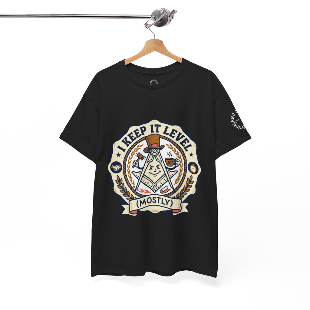 Keep It Level (Mostly) T-Shirt — Funny Pyramid Playing Card Graphic Tee