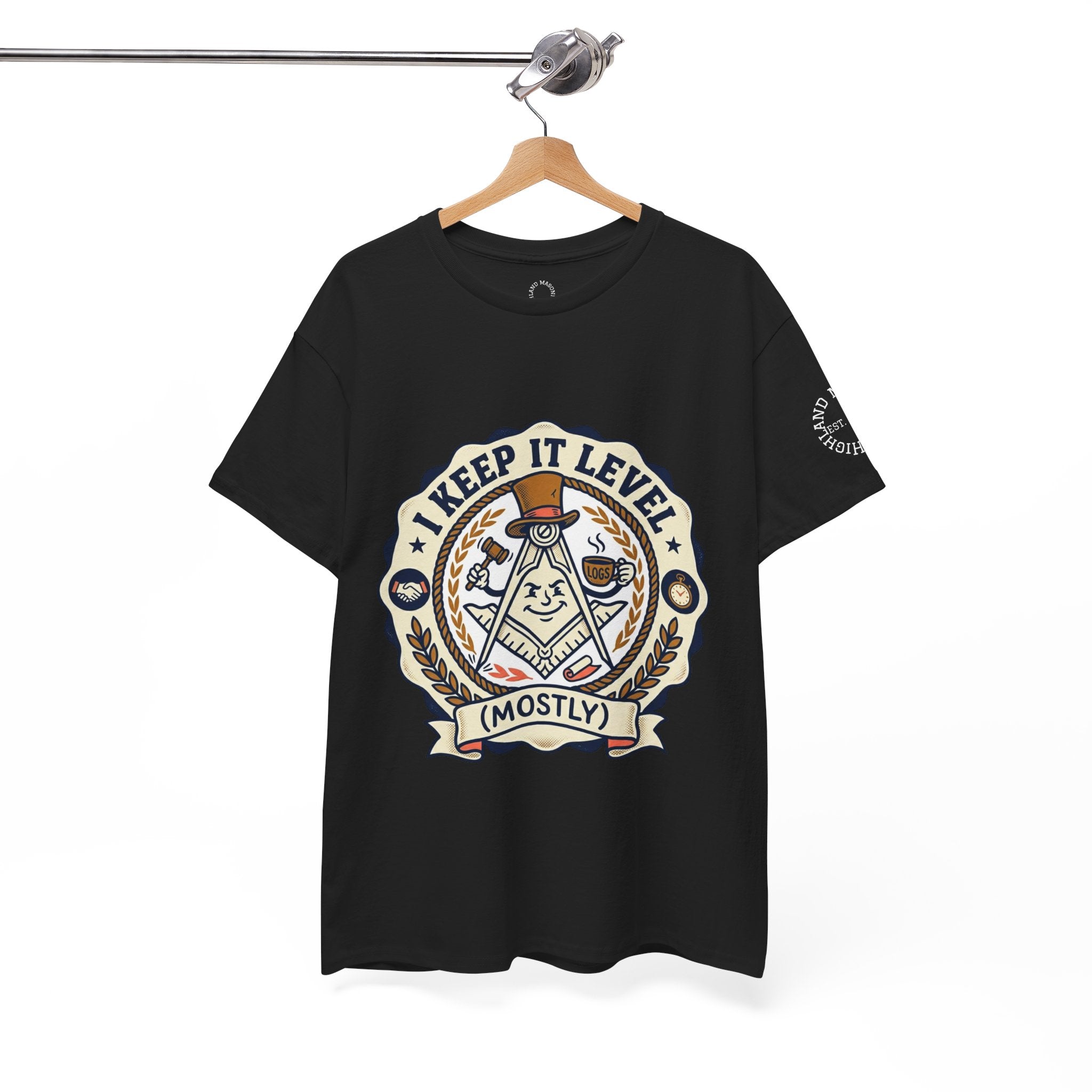 Keep It Level (Mostly) T-Shirt — Funny Pyramid Playing Card Graphic Tee