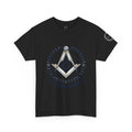 Masonic Square & Compass Graphic Tee — Blue Emblem Freemason Symbol T-Shirt